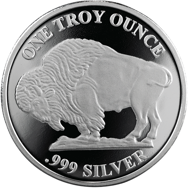 1 OZ SILVER ROUND BUFFALO ASAHI MINT