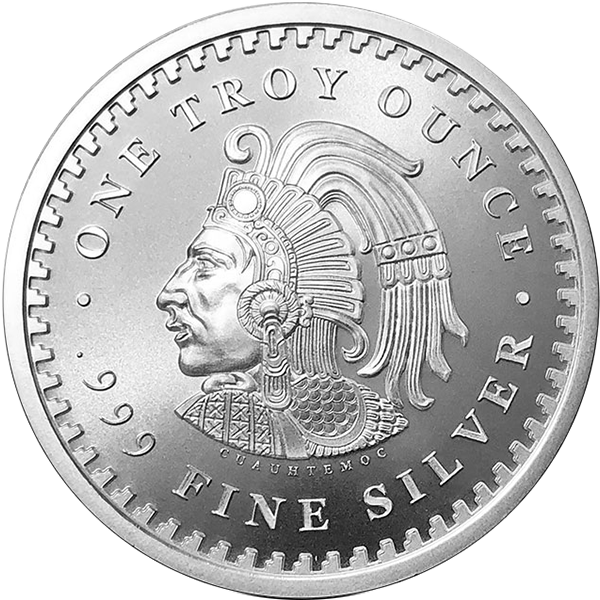 SILVER ROUNDS 1 OZ - 1 OZ SILVER ROUND AZTEC CALENDAR - 1SRDAZ