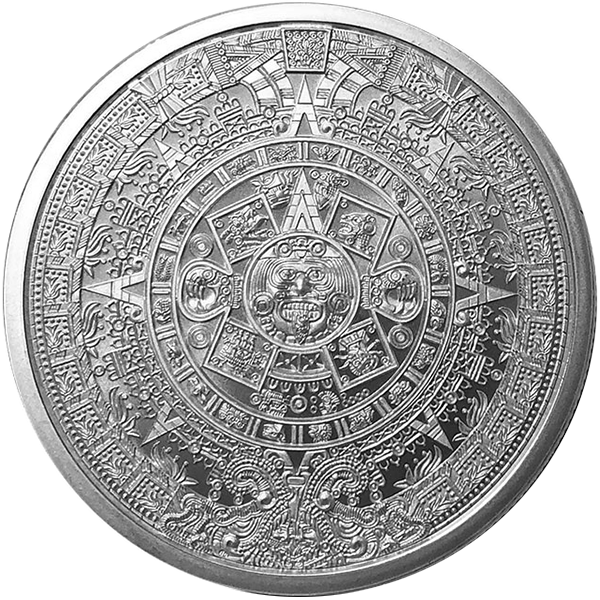 SILVER ROUNDS 1 OZ - 1 OZ SILVER ROUND AZTEC CALENDAR - 1SRDAZ