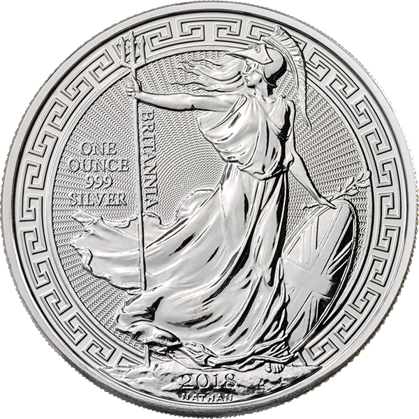 SILVER BRITANNIA - 2018 1 OZ GREAT BRITAIN SILVER BRITANNIA ORIENTAL BORDER - 1SBROR18