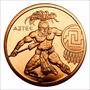 1 OZ COPPER ROUND AZTEC WARRIOR
