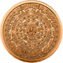 5 OZ COPPER ROUND AZTEC CALENDAR