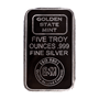5 OZ SILVER BAR GOLDEN STATE MINT