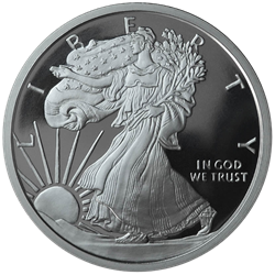 2 oz Silver Round Walking Liberty Golden State Mint