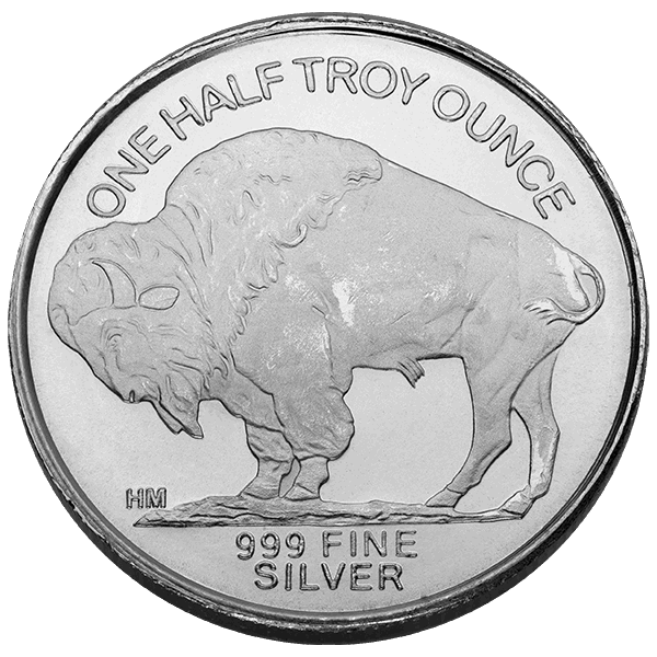 SILVER ROUNDS FRACTIONAL - 1/2 OZ SILVER ROUND BUFFALO - .5SRDBUFF