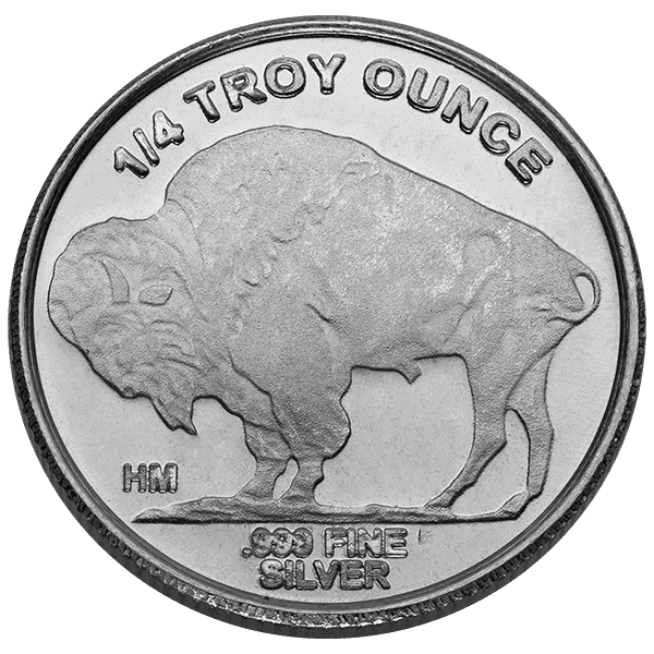 SILVER ROUNDS FRACTIONAL - 1/4 OZ SILVER ROUND BUFFALO - .25SRDBUFF