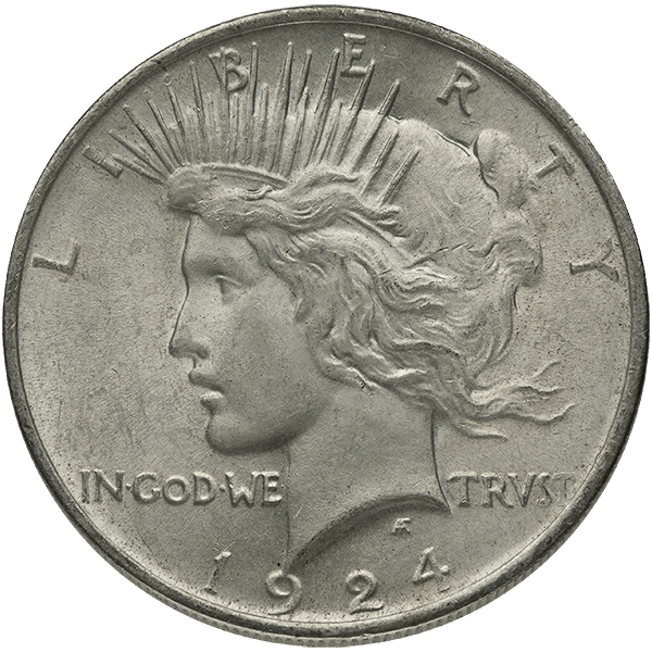 AMERICAN SILVER PEACE DOLLAR AU