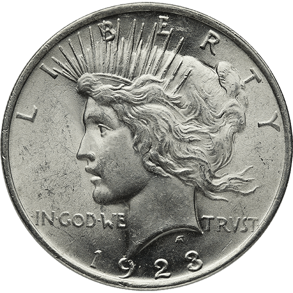 AMERICAN SILVER PEACE DOLLAR BU