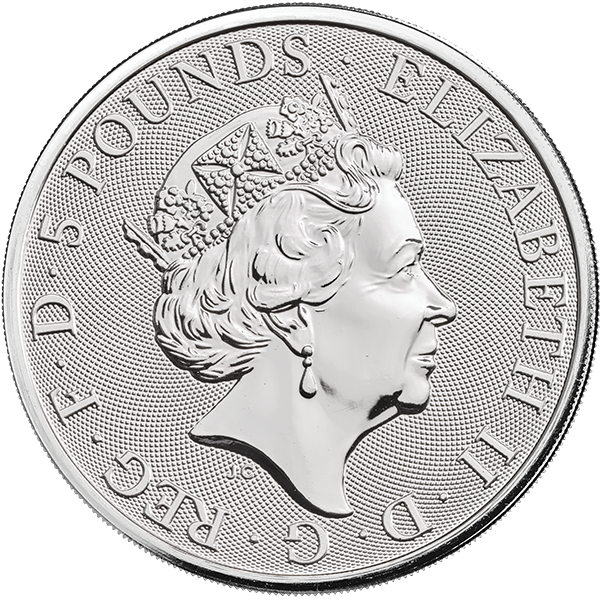 2018 2 OZ SILVER QUEENS BEAST BLACK BULL