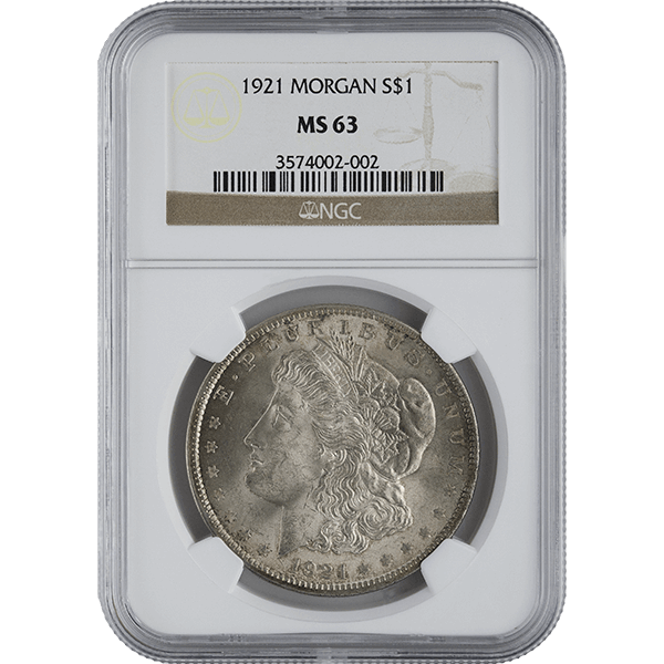 1878-1904 AMERICAN SILVER MORGAN DOLLAR NGC63