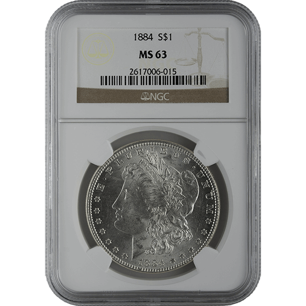 SILVER DOLLARS - 1878-1904 AMERICAN SILVER MORGAN DOLLAR NGC63 - RMORG$NGC63