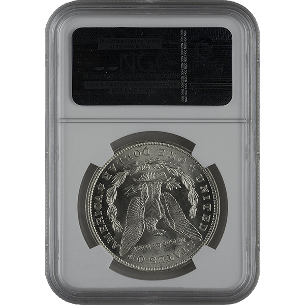 SILVER DOLLARS - 1921 AMERICAN SILVER MORGAN DOLLAR NGC62 - RMORG$NGC6221