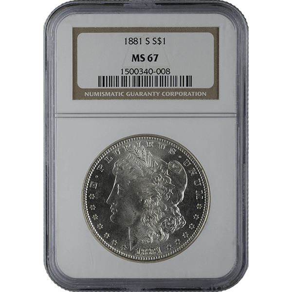 SILVER DOLLARS - 1878-1921 AMERICAN SILVER MORGAN DOLLAR NGC67 - RMORG$NGC67