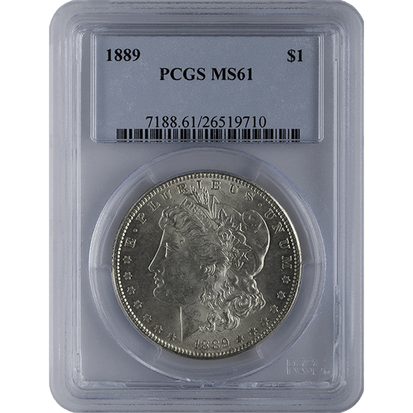 SILVER DOLLARS - 1878-1921 AMERICAN SILVER MORGAN DOLLAR PCGS61 - RMORG$PCGS61