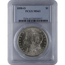 1878-1921 AMERICAN SILVER MORGAN DOLLAR PCGS63