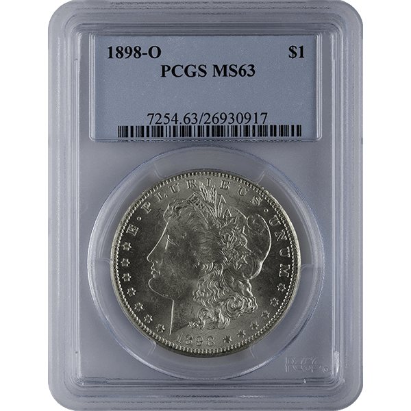 1878-1921 AMERICAN SILVER MORGAN DOLLAR PCGS63