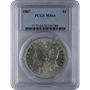 1878-1921 AMERICAN SILVER MORGAN DOLLAR PCGS64