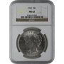 1921-1935 AMERICAN SILVER PEACE DOLLAR NGC62