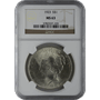 1921-1935 AMERICAN SILVER PEACE DOLLAR NGC63