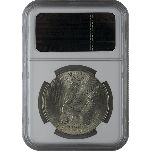1921-1935 AMERICAN SILVER PEACE DOLLAR NGC63