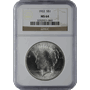 1921-1935 AMERICAN SILVER PEACE DOLLAR NGC64