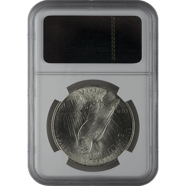 1921-1935 AMERICAN SILVER PEACE DOLLAR NGC65