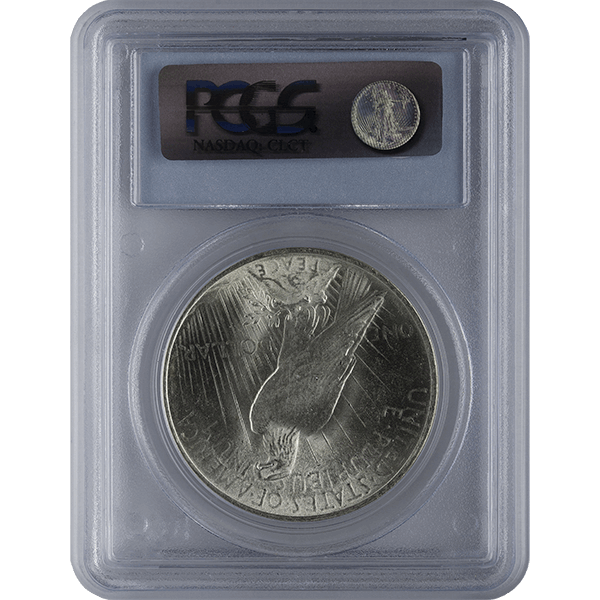 SILVER DOLLARS - 1921-1935 AMERICAN SILVER PEACE DOLLAR PCGS62 - RPEACE$PCGS62