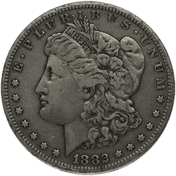 AMERICAN SILVER MORGAN DOLLAR VERY GOOD