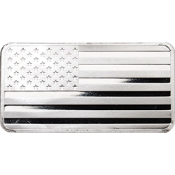 Highland Mint 10 oz American Flag .999 Silver Bar