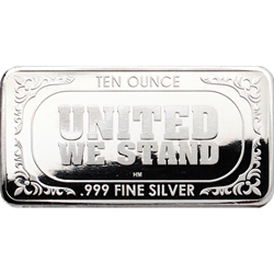 Highland Mint 10 oz American Flag .999 Silver Bar