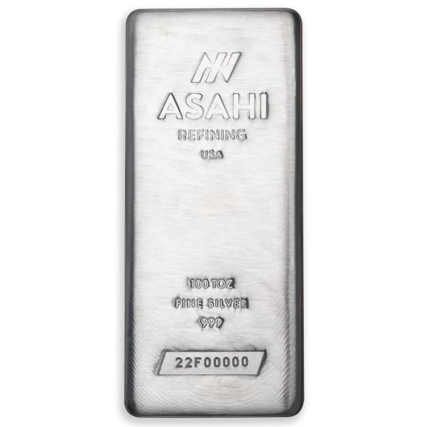100oz Silver Bar - Asahi Mint 