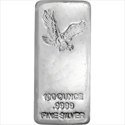 100 OZ SILVER BAR EAGLE 