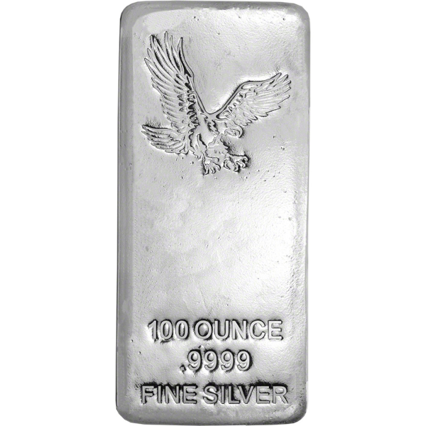 100 OZ SILVER BAR EAGLE 