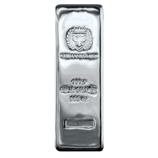 100oz Silver Bar - Germania Mint 