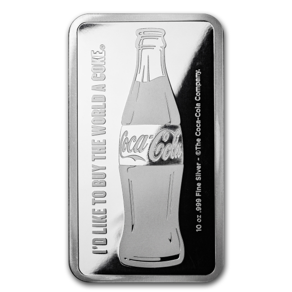 SILVER BARS 10 OZ - 10 OZ SILVER BAR COCA COLA - 10SBCC