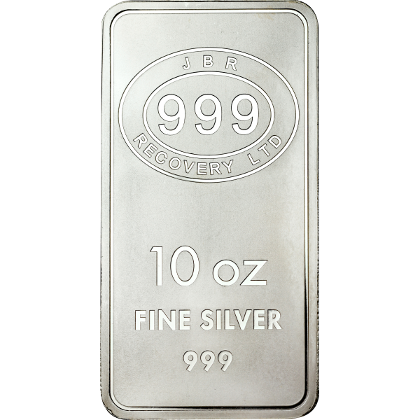 SILVER BARS 10 OZ - 10 OZ SILVER BAR JBR RECOVERY - 10SBJBR