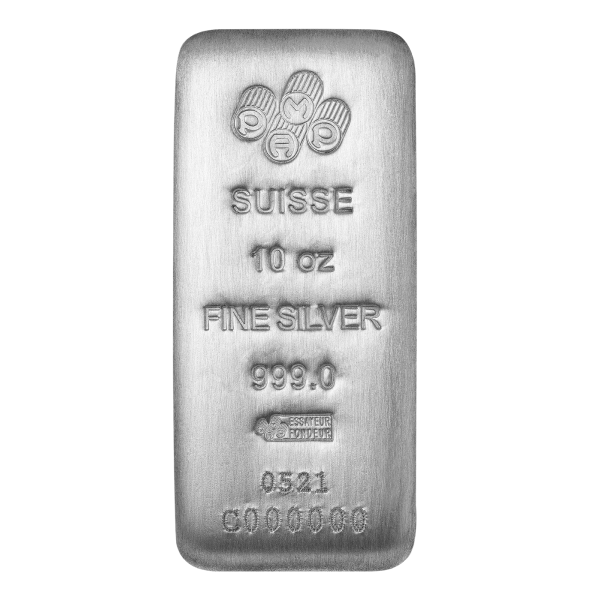 SILVER BARS 10 OZ - 10 OZ SILVER BAR PAMP - 10SBPA