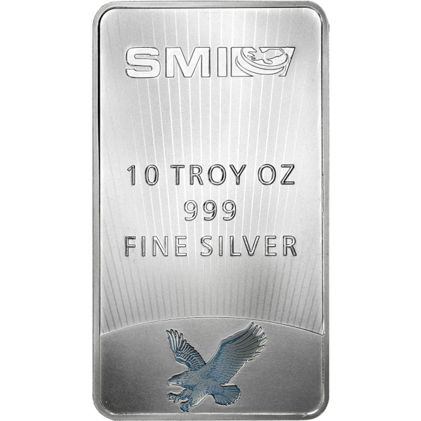 SILVER BARS 10 OZ - 10 OZ SILVER BAR SUNSHINE MERCURY - 10SBSSM