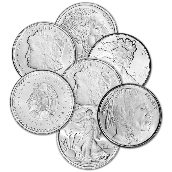 1/10 OZ SILVER ROUND GENERIC BRAND