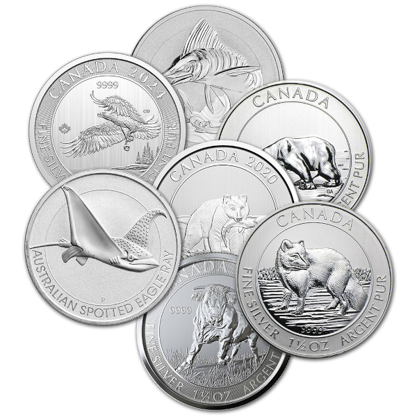WORLD SILVER - 1.5 OZ SILVER SOVEREIGN MINT COINS MISC TYPE - 1.5SC