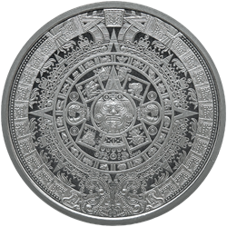 1/2 oz Silver Round Aztec Calendar