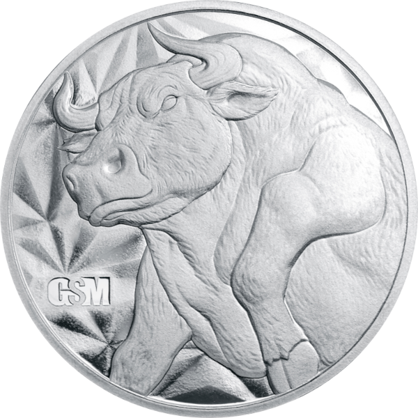 SILVER ROUNDS FRACTIONAL - 1/2 OZ SILVER ROUND BULL AND BEAR GOLDEN STATE MINT - .5SRDBBGSM