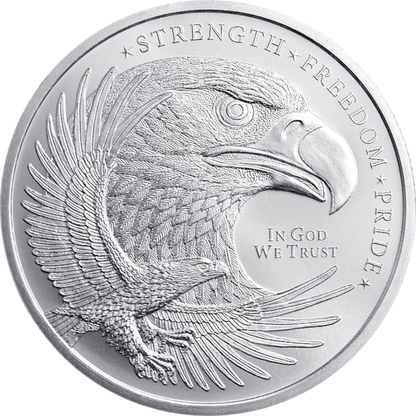 SILVER ROUNDS FRACTIONAL - 1/2 OZ SILVER ROUND EAGLE GOLDEN STATE MINT - .5SRDEAGSM