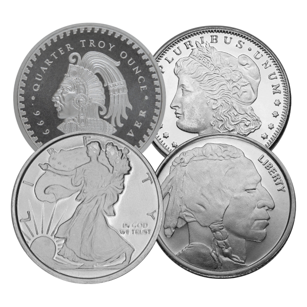 SILVER ROUNDS FRACTIONAL - 1/4 OZ SILVER ROUND GENERIC BRAND - .25SRD