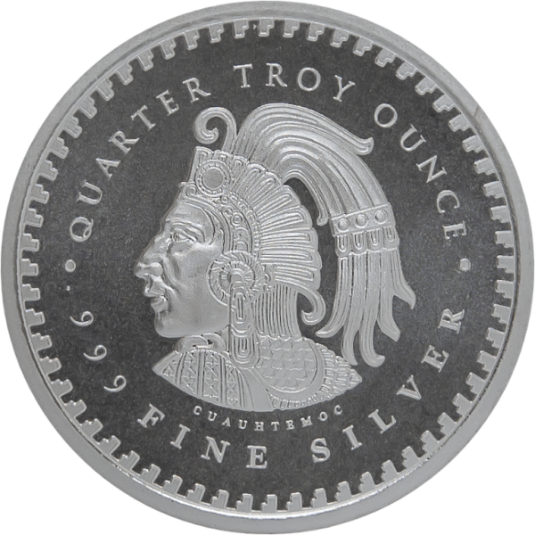SILVER ROUNDS FRACTIONAL - 1/4 OZ SILVER ROUND AZTEC CALENDAR - .25SRDAZ