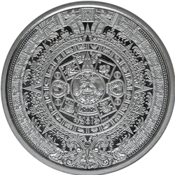1/4 oz Silver Round Aztec Calendar
