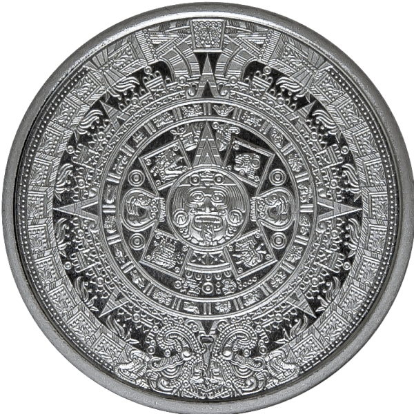 SILVER ROUNDS FRACTIONAL - 1/4 OZ SILVER ROUND AZTEC CALENDAR - .25SRDAZ