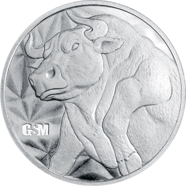 SILVER ROUNDS FRACTIONAL - 1/4 OZ SILVER ROUND BULL AND BEAR GOLDEN STATE MINT - .25SRDBBGSM