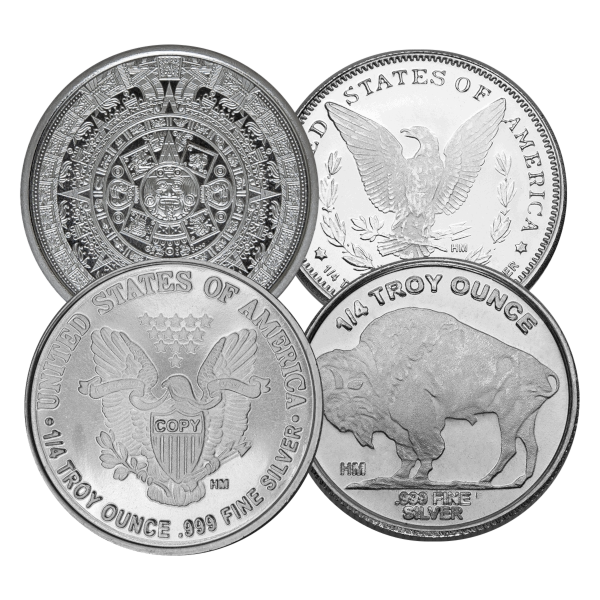 SILVER ROUNDS FRACTIONAL - 1/4 OZ SILVER ROUND GENERIC BRAND - .25SRD