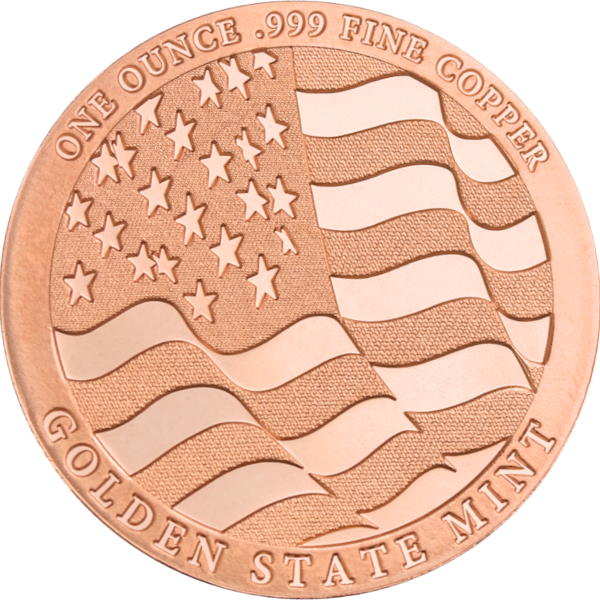 COPPER - 1 OZ COPPER ROUND HOME OF THE FREE - 1CRDHO
